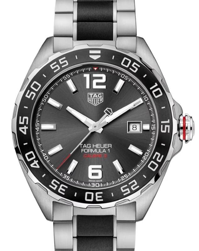 Tag Heuer Formula 1 Stainless Steel/Ceramic 43mm Grey Dial WAZ2011.BA0843 - BRAND NEW