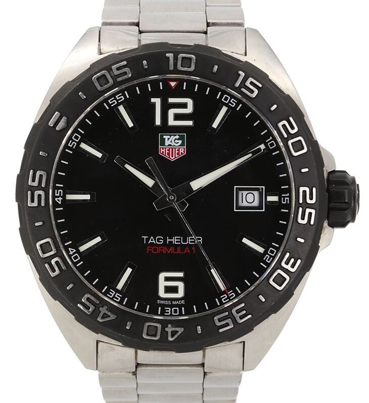 TAG Heuer Formula 1 Black Arabic/Index Dial Titanium Carbide Bezel Stainless Steel 200M 41mm WAZ1110.BA0875 - PRE-OWNED