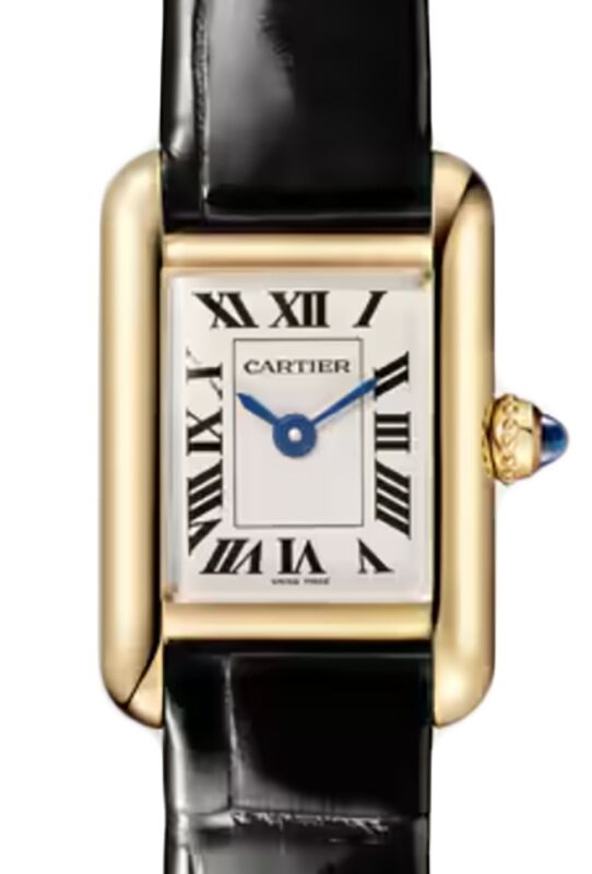Tank Louis Cartier Mini Quartz Yellow Gold Leather Strap WGTA0352