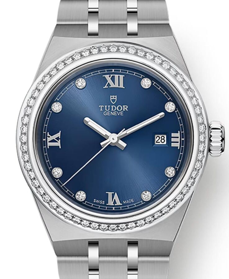 Tudor Royal Steel Diamond Set Blue Dial M28323-0002