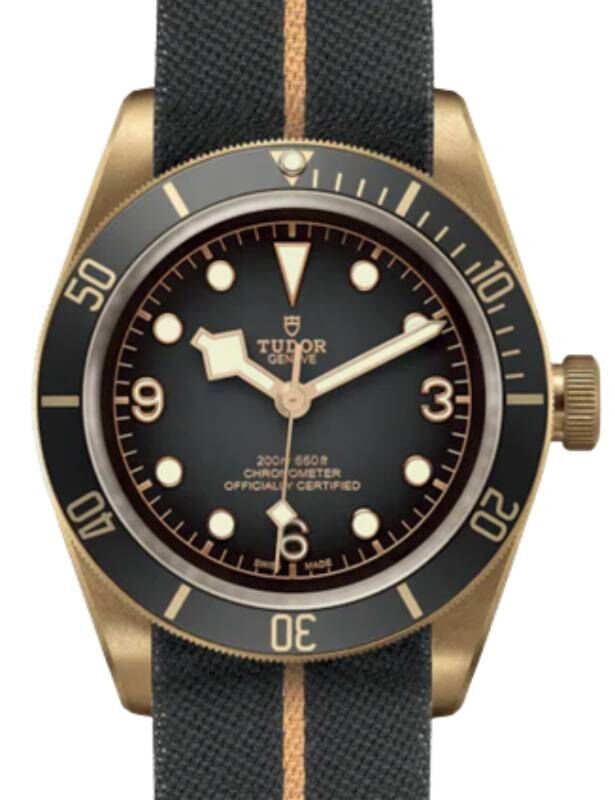 Tudor Black Bay Bronze 43mm Black Dial Fabric Strap M79250BA-0002