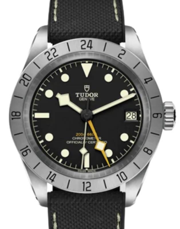 Tudor Black Bay PRO Steel Black Dial Rubber and Leather Strap 39mm M79470-0003