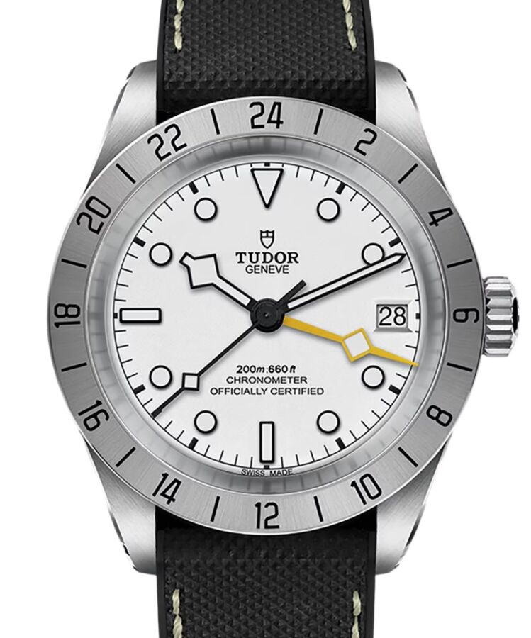 Tudor Black Bay PRO Steel White Dial Rubber and Leather Strap 39mm M79470-0006