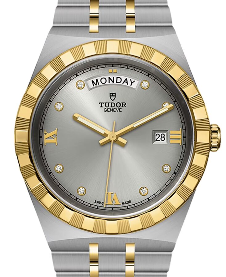 Tudor Royal Steel Yellow Gold 41mm Silver Diamond Dial M28603-0002 - BRAND NEW