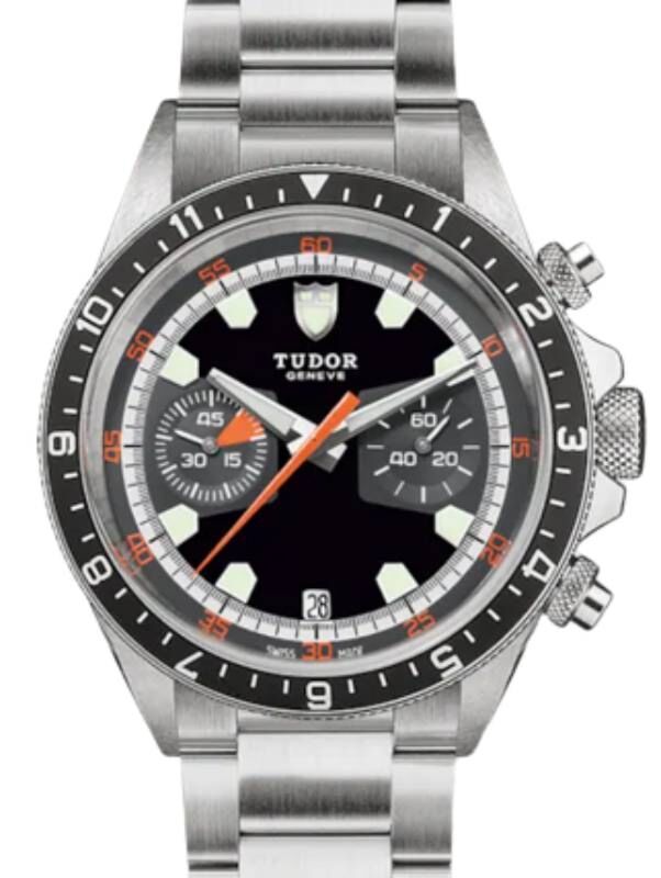 Tudor Sport Watches Heritage Chrono Stainless Steel 42mm Black/Grey Dial Bracelet M70330N-0005 - BRAND NEW