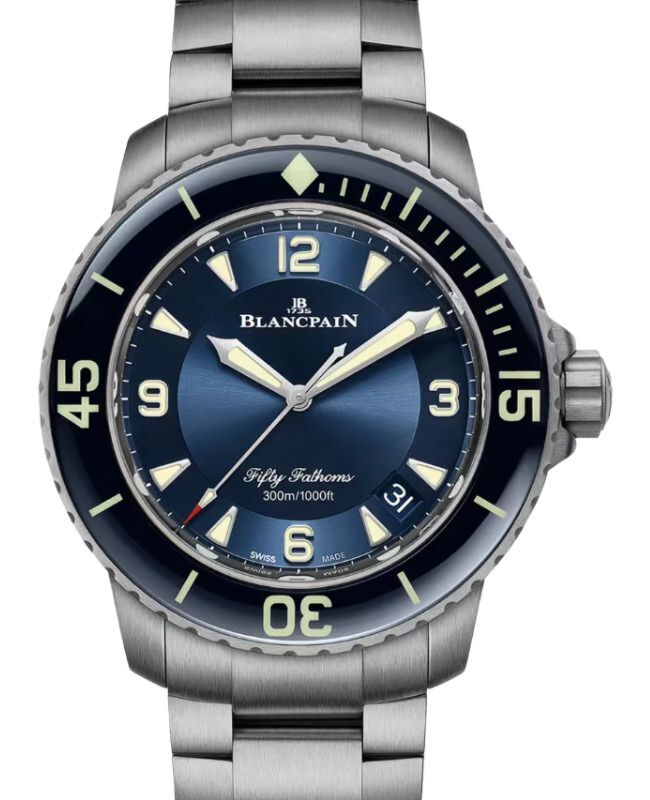Blancpain Fifty Fathoms Automatique Titanium 45mm Blue Dial 5015 12B40 98B - BRAND NEW