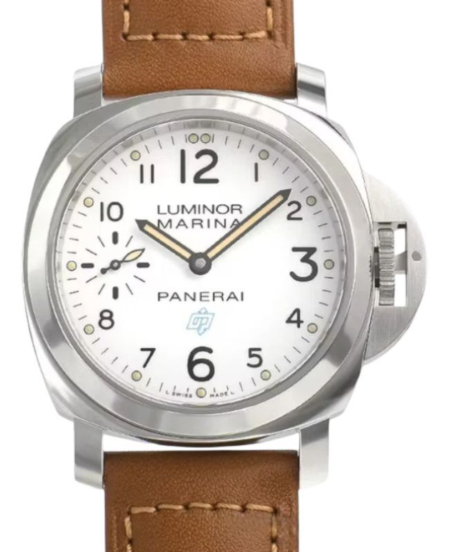 Panerai Luminor Logo Stainless Steel 44mm White Dial Leather Strap PAM00778 - BRAND NEW
