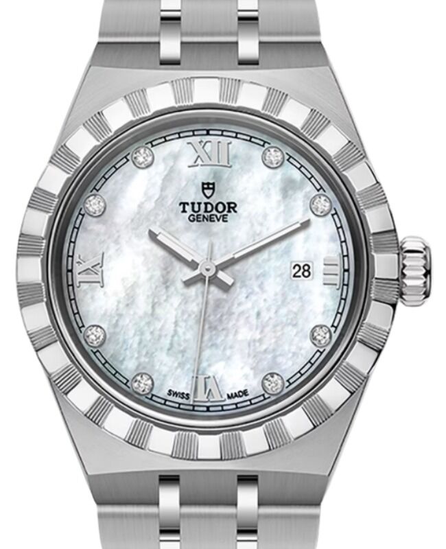 Tudor Royal Steel 28mm Mother of Pearl  Diamond Dial M28300-0005 - BRAND NEW