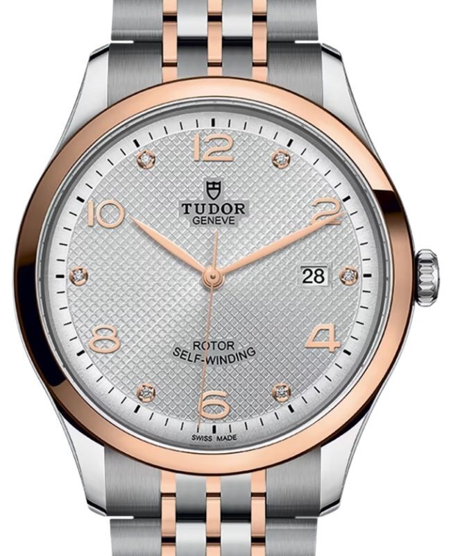 Tudor 1926 Steel 28mm Rose Gold Bezel Silver Diamond Dial M91351-0002 - BRAND NEW