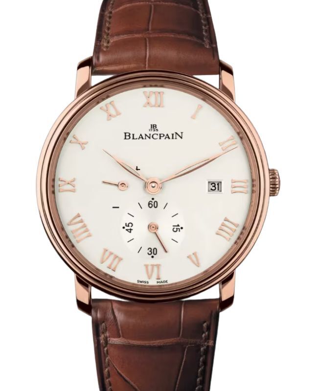 Blancpain Villeret Ultraplate Red Gold 40mm Opaline Dial Leather Strap 6606 3642 55B - BRAND NEW