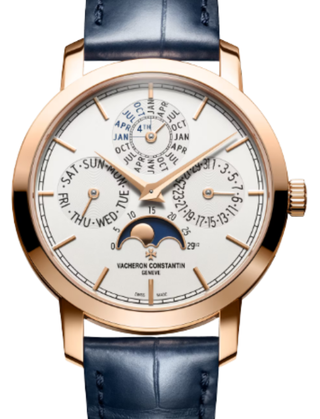 Vacheron Constantin Traditionnelle Perpetual Calendar Ultra-Thin 36.5mm Pink Gold Silver Dial 4300T/000R-H107