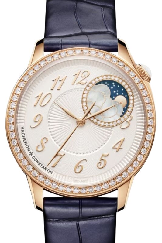 Vacheron Constantin Egerie Moon Phase 37mm Pink Rose Gold/Diamonds 8005F/000R-B498 - BRAND NEW