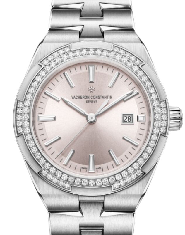 Vacheron Constantin Overseas Self-Winding Steel Pink Dial Diamond Bezel 4605V/200A-B971