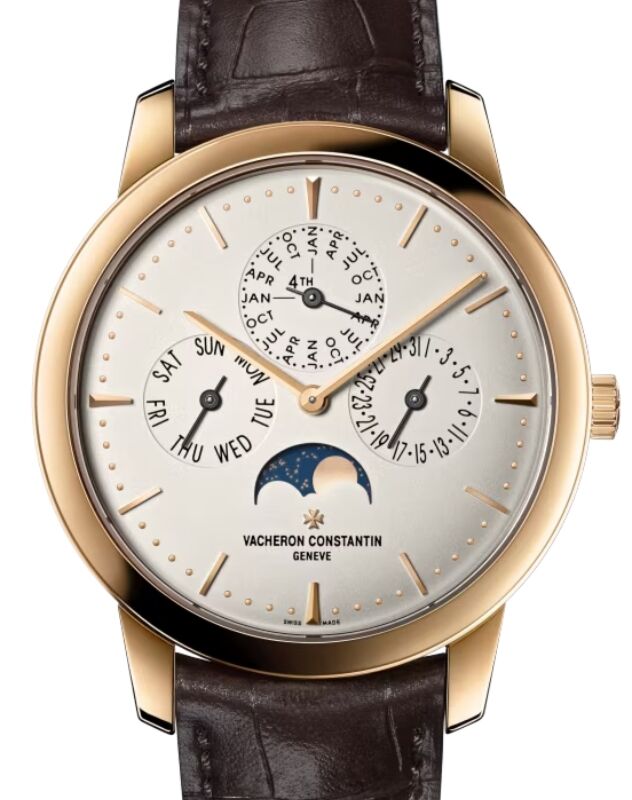Vacheron Constantin Patrimony Perpetual Calendar Ultra-Thin 41mm Pink Rose Gold Silver Dial 43175/000R-9687 - BRAND NEW