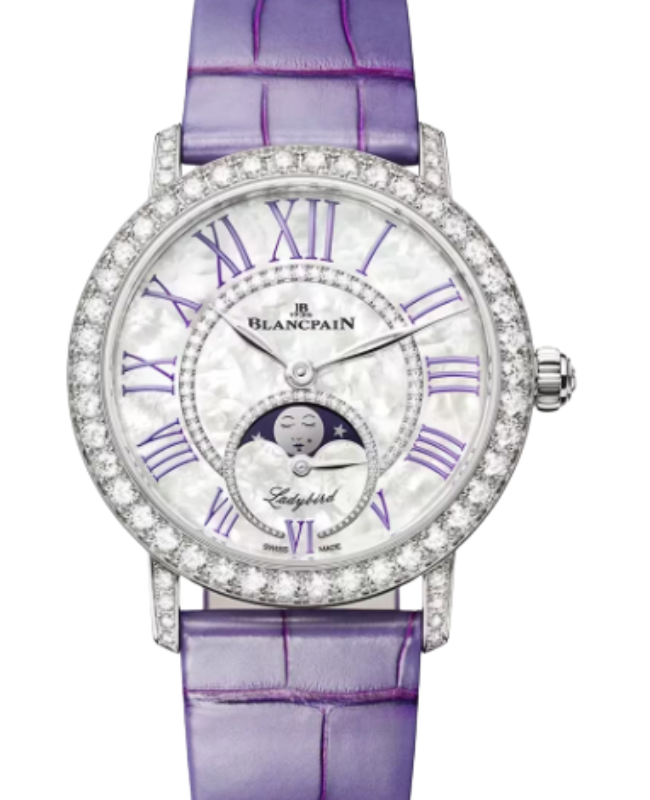 Blancpain Ladybird Colors Phases de Lune White Gold 34.9mm Mother of Pearl Dial 3662D 1954 55B - BRAND NEW