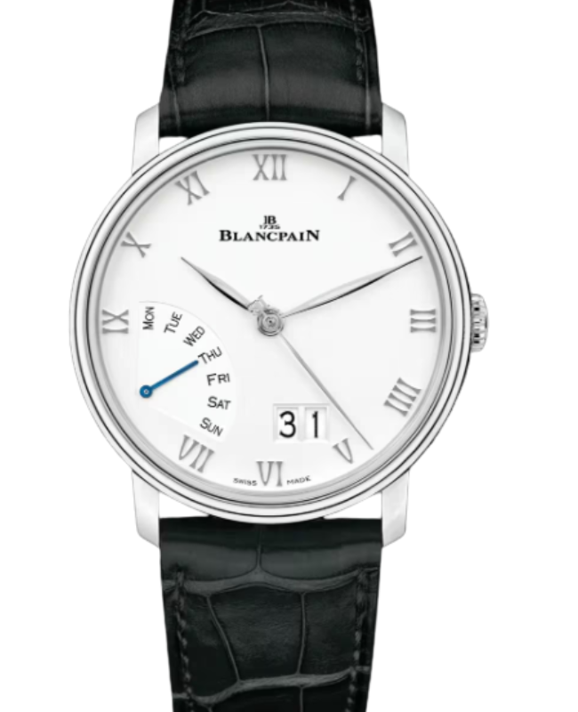 Blancpain Villeret Grande Date Jour Rétrograde Steel 40.5mm White Dial 6668 1127 55B - BRAND NEW