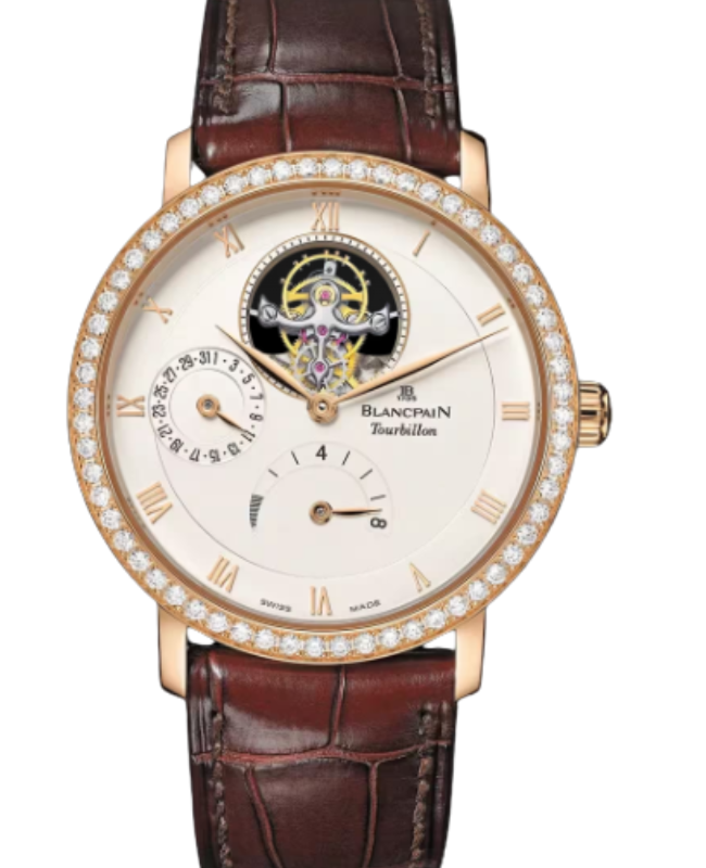 Blancpain Villeret Tourbillon 8 Jours Red Gold 38mm Opaline Dial  6025 2942 55B - BRAND NEW
