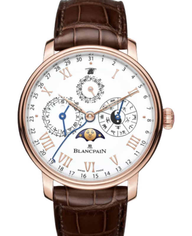 Blancpain Villeret Calendrier Chinois Traditionnel Red Gold 45.2mm  White Dial  0888 3631 55B - BRAND NEW