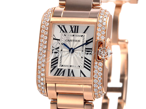 CARTIER WT100002 TANK ANGLAISE 18K PINK GOLD, DIAMONDS BRAND NEW