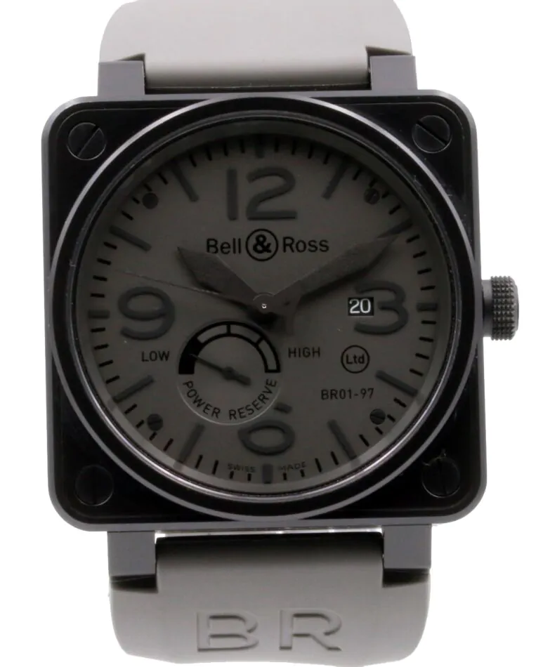 Bell & Ross BR 01-97 Power Reserve Commando Stainless Steel PVD 