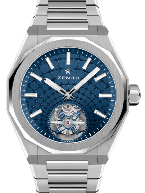 Zenith Defy Skyline Tourbillon Steel Blue Sunburst-Patterned Dial