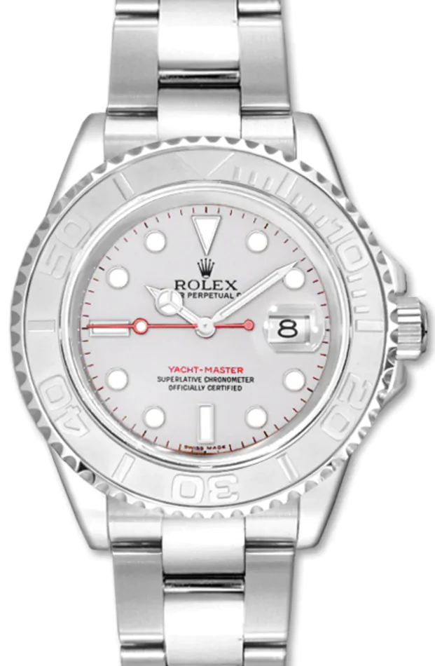 Rolex Yacht-Master 29 169622 Silver Dial Platinum Bezel Yellow
