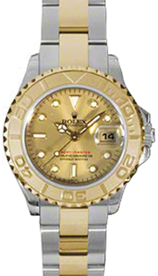 Rolex Yacht-Master 29 169623-GLD Champagne White Dial Yellow Gold