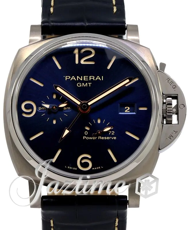 Panerai Luminor Due GMT Power Reserve Titanium 45mm Blue Dial