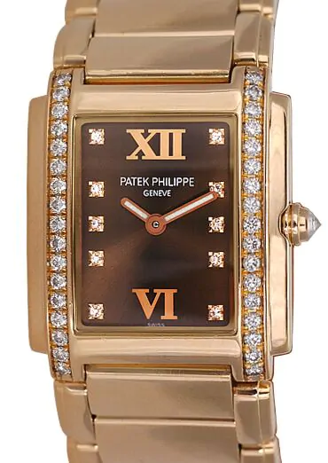 Patek Philippe 4910/11R-010 Twenty~4 Ladies Medium 26 x 30mm Brown