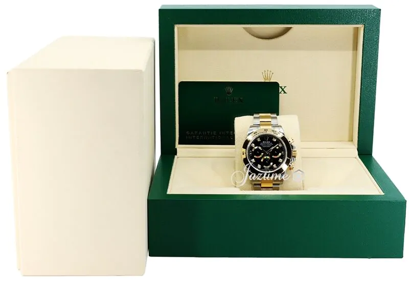 Rolex Daytona Yellow Gold/Steel Black Diamond Dial Oyster Bracelet