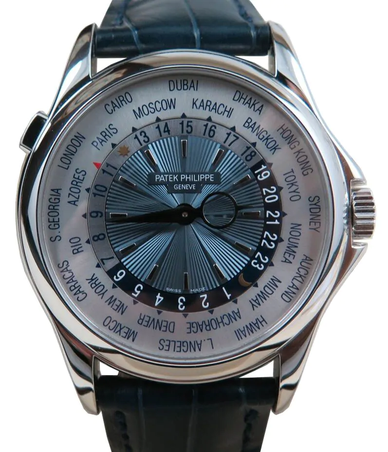 Patek Philippe Complications 5130P 39.5mm White World Time Platinum