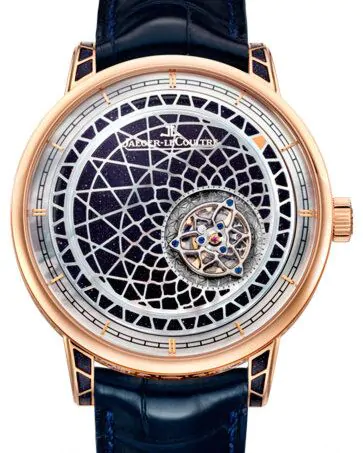 Jaeger-LeCoultre Calibre 941 Hybris Artistica Myst?rieuse 52224X8 Blue  Aventurine Rose Gold Leather 42mm Automatic - BRAND NEW