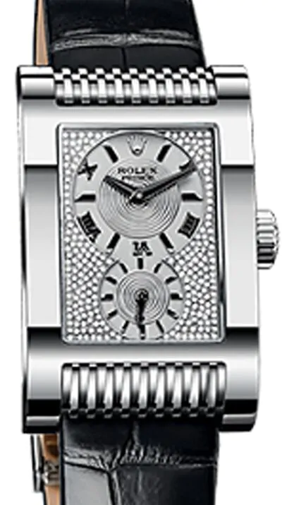 Rolex Cellini Prince 54419-DIA Diamond Paved Dial with Silver &amp