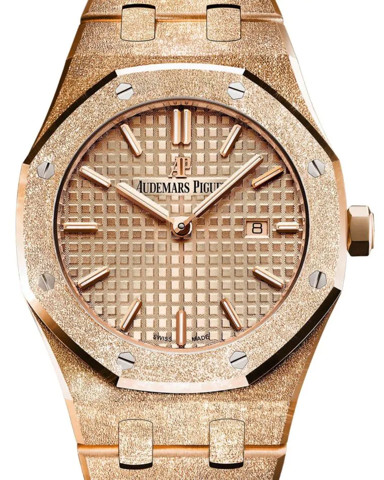Audemars Piguet Royal Oak Frosted Rose Gold Quartz Pink Index 33mm