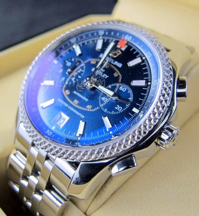 Breitling Bentley Mark VI P26362 Blue Chronograph SS