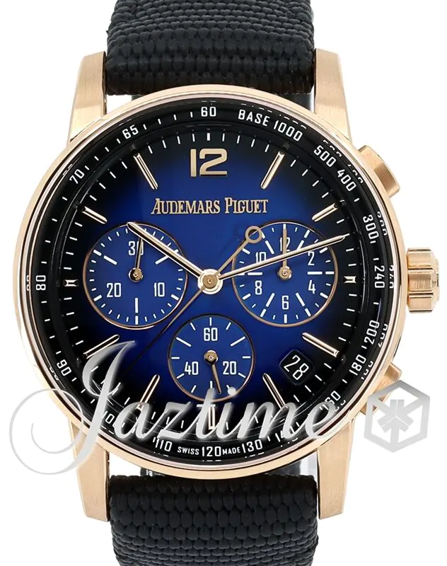 AP Code 11.59 Chronograph Rose Gold 41mm Sunburst Smoked Blue Dial