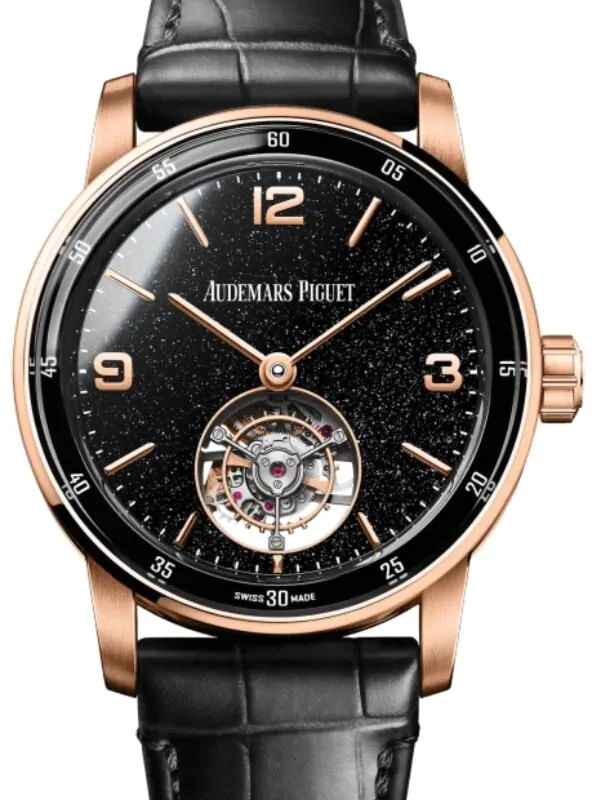 AP Code Flying Tourbillon Rose Gold 41mm Black Aventurine Dial