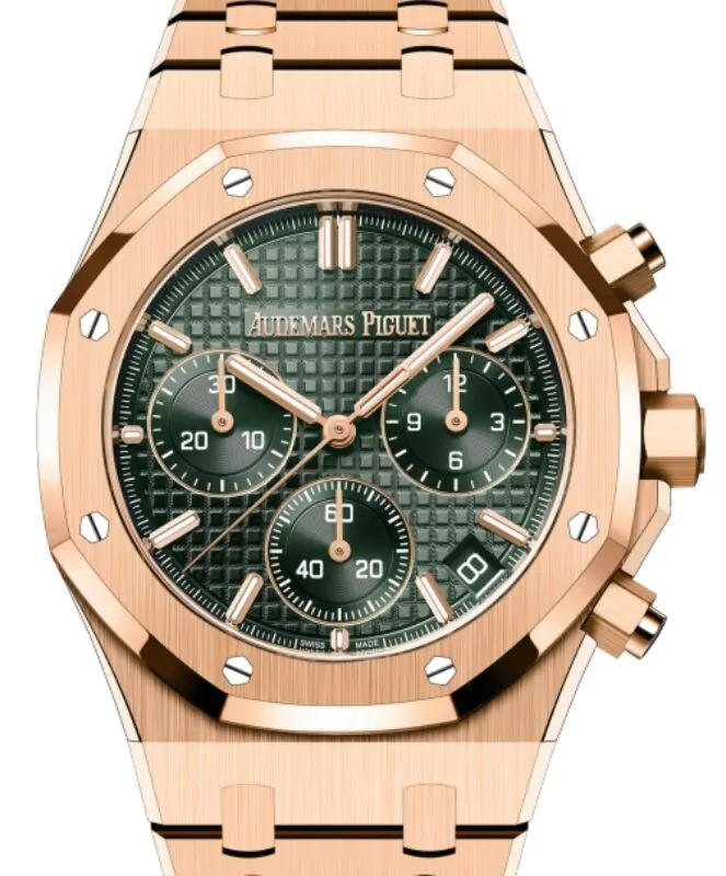 Audemars Piguet Royal Oak Chronograph 41mm Rose Gold Khaki Green