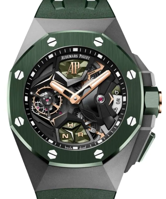 【新品未使用】AUDEMARS PIGUET  Oak パーカー AP Royal Oak Concept Flying Tourbillon GMT 44mm Titanium Ceramic