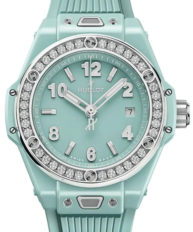 Hublot Big Bang One Click Ceramic Diamonds Mint Green 485.GS.5271