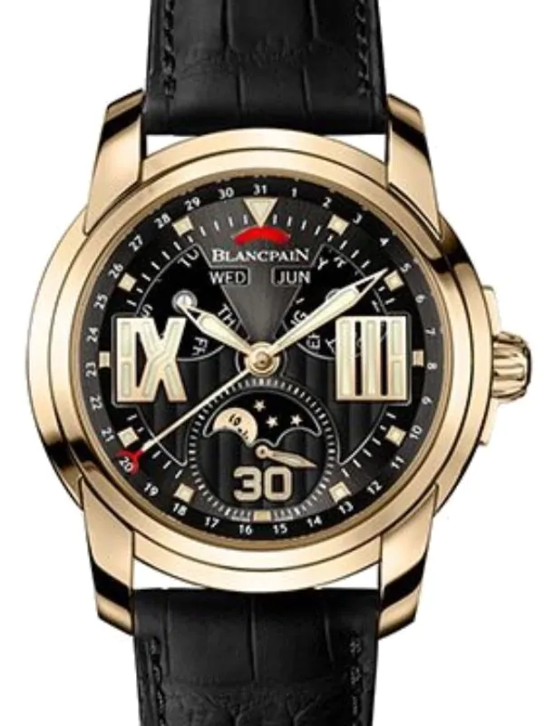 Blancpain L-Evolution Moonphase 8 Days Rose Gold 43.5mm Black Dial