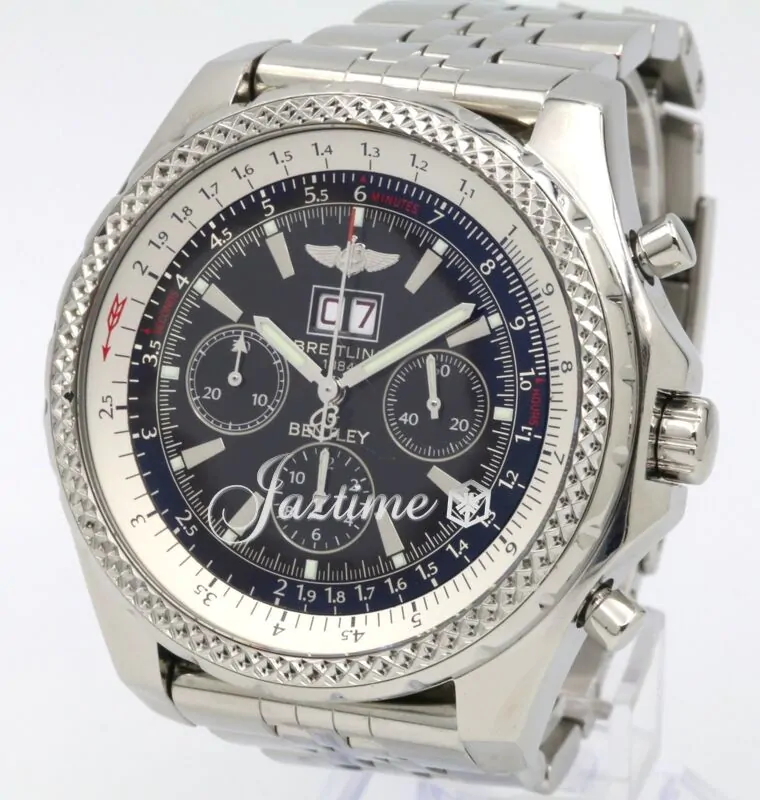 Breitling Bentley 6.75 A44362 Men's 48mm Black Index Chronograph