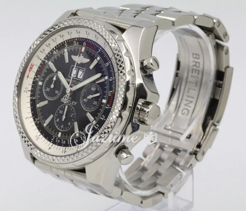 Breitling Bentley 6.75 A44362 Men's 48mm Black Index Chronograph