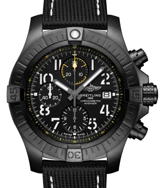 ブライトリング BREITLING アベンジャーズ クロノグラフ 45 ナイトミッション V13317101B1X1 ブラック チタン(DLC加工) 自動巻き メンズ 腕時計 Breitling Avenger Chronograph 45 Night Mission Titanium DLC Black