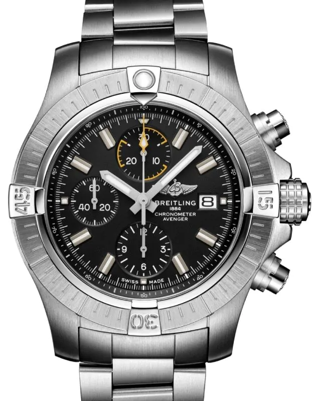 Breitling Avenger Chronograph 45 Stainless Steel Black Dial