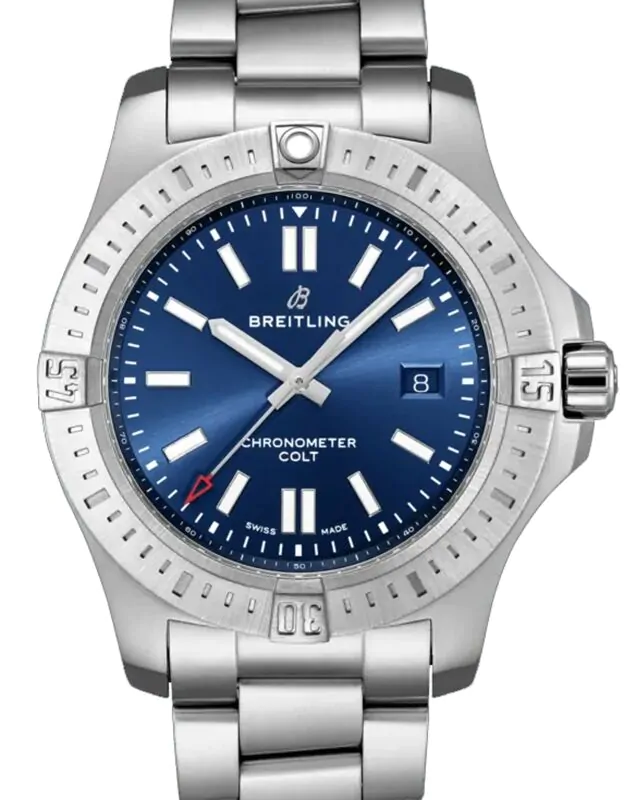 Breitling New Colt 44 Black Dial Stainless Steel Bezel & Bracelet