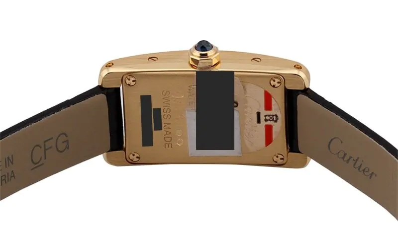 Cartier Tank Americaine Mini Quartz Yellow Gold Silver Dial