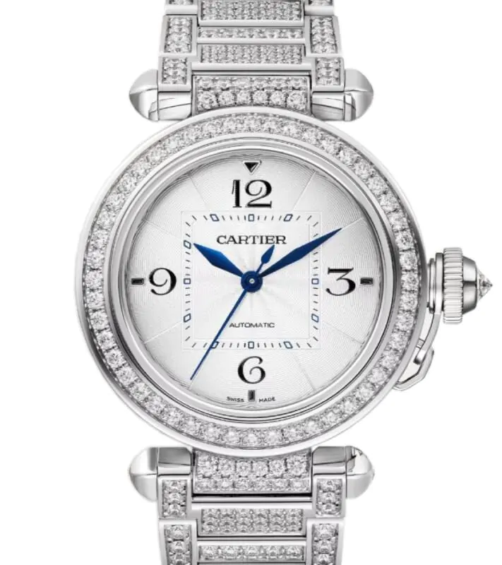 Authentic Cartier Pasha Diamonds Watch Cartier Pasha Stainless Steel Men main image 2