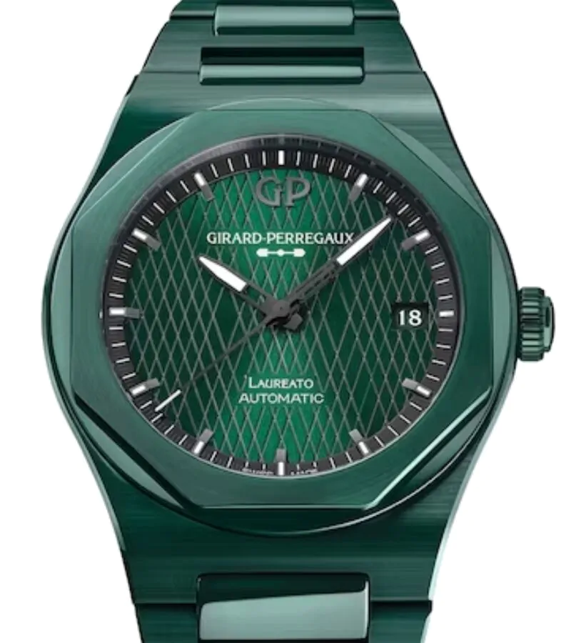 Girard Perregaux Laureato 38mm Green Ceramic Aston Martin Edition