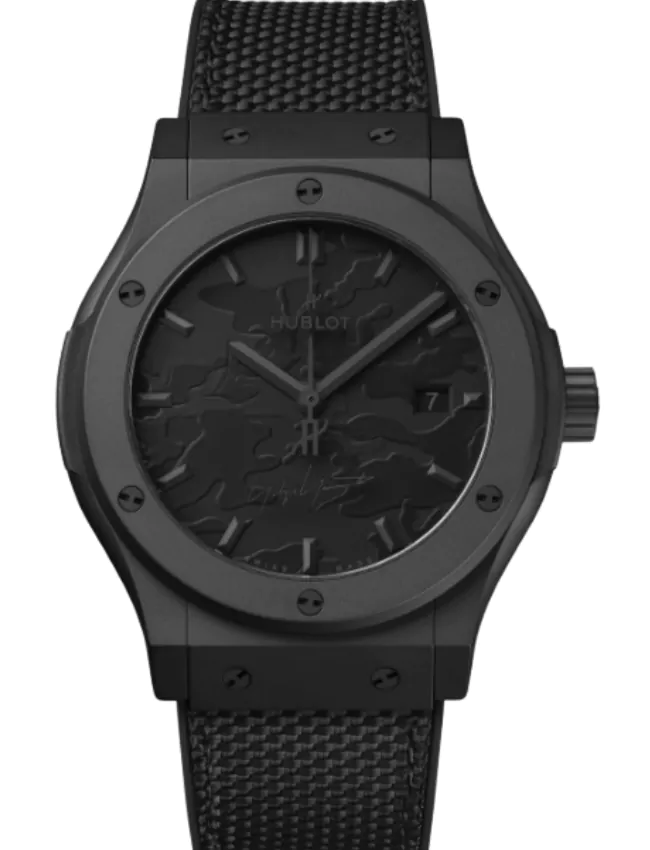 HUBLOT ウブロ クラシックフュージョン ヨウジヤマモト オールブラックカモ 542.CI.6670.NR.YOY 腕時計_x000D_
 セラミック/ステンレススチール/ファブリック/ラバー ブラック＆グレーカモプリント文字盤 自動巻き メンズ【中古】472 hublot_46_.webp